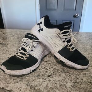 Under Armour Men's Black and White Athletic Sneakers